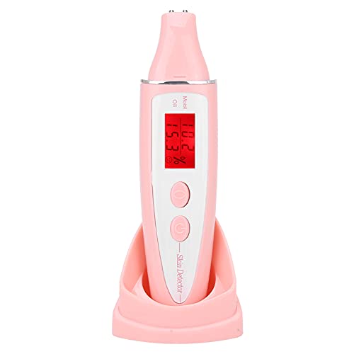 Ergonomic Moisture Water Oil Tester - Pink Skin Hydration Monitor for Face & Body Care