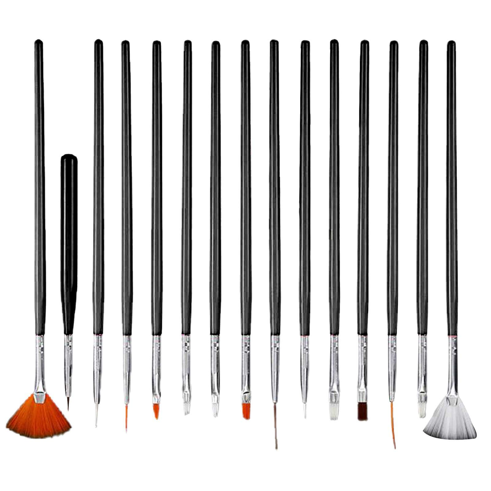 VMS INDIA UV Nail Art Dotting Tools Set - 5 Piece Black Nail Painting Brushes for Gel Polish, Acrylic Nail Design, Manicure Decorations - Perfect for Salon, Home DIY Nail Art & Professional Nail Artists