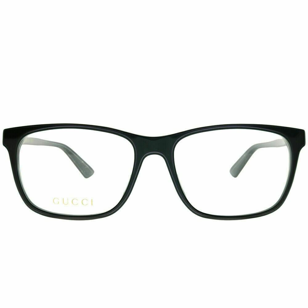 Gucci GG 0490O 006 Black Acetate Square Sunglasses for Men & Women - UV Protection, Fashion Eyewear for Driving, Travel & Everyday Wear