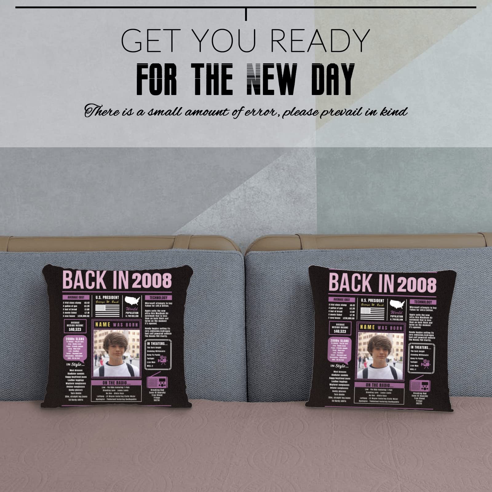 16th & 67th Birthday Throw Pillow - Purple Custom Sofa Cushion Cover | Super Soft Birthday Party Decor for Girls, Boys, Women & Men | Perfect for Birthday Gifts, Home Decor & Celebration Parties