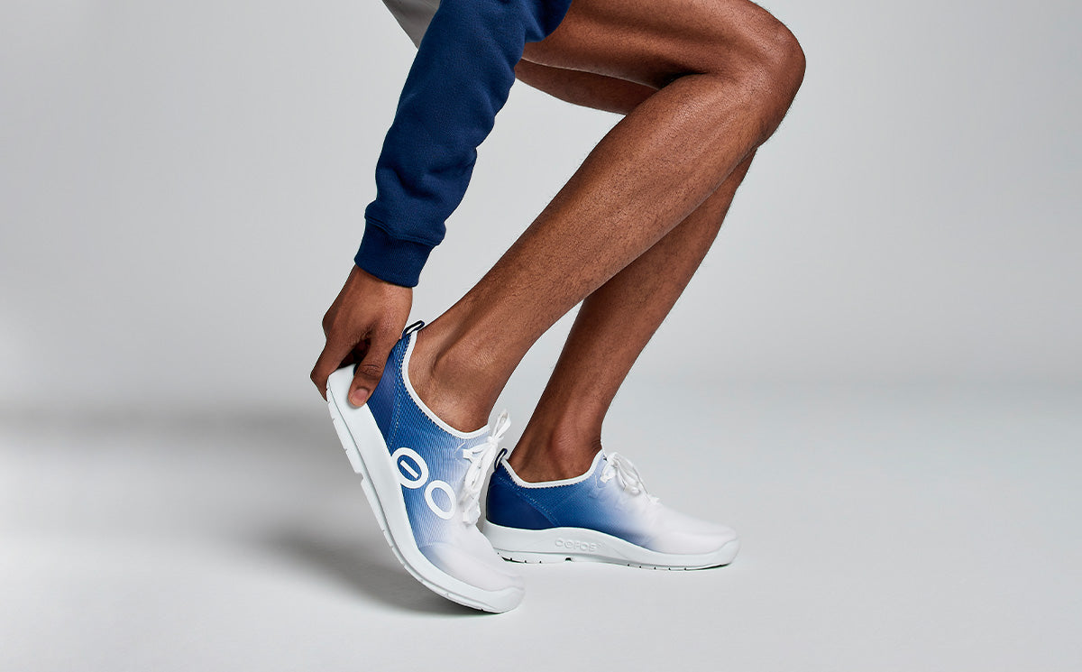 Men's OOmg Sport Low-Top Lace-Up Sneakers - Navy Blue Running Shoes for Men | Lightweight & Breathable for Gym, Workout & Casual Wear