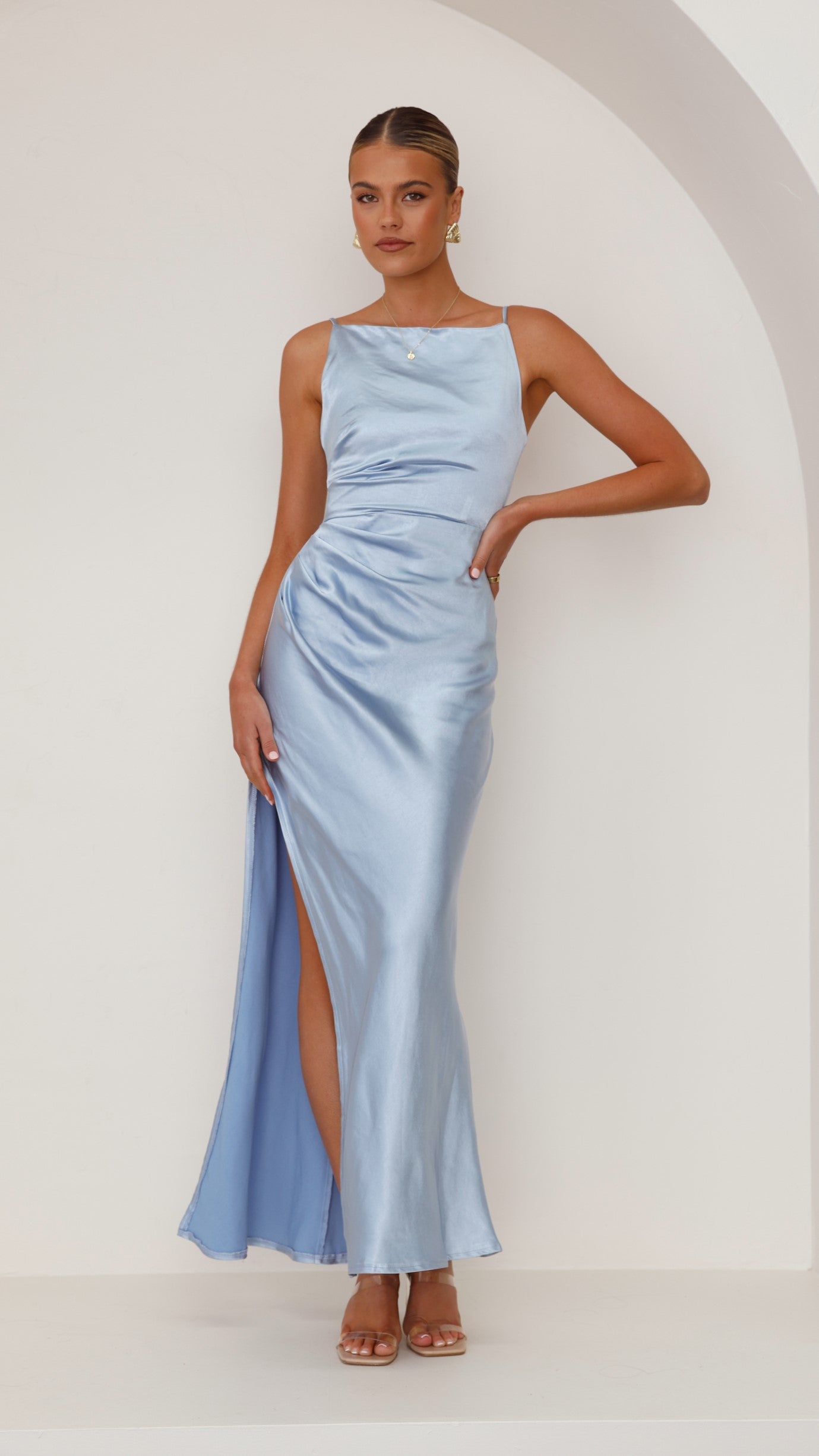 Ava Maxi Dress for Women - Flowy Long Summer Dress in Blue | Perfect for Beach, Vacation, and Casual Wear