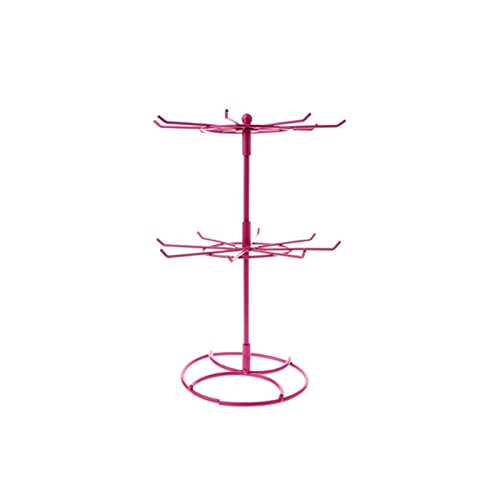 Firlar 2 Tier Rotating Jewelry Tower Stand - 360° Spinning Metal Jewelry Display Organizer for Necklaces, Bracelets, Earrings & Rings | Perfect for Bedroom Vanity, Boutique Store & Gift Shop Displays