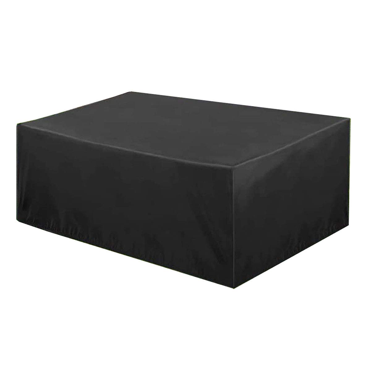 **60x60x60cm Black 420D Oxford Fabric Garden Furniture Cover - Windproof, Adjustable Hem for Patio Table & Outdoor Storage (Ideal for Rain, Snow & UV Protection)**