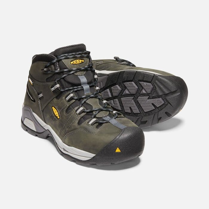 Detroit XT Steel Toe Mid Waterproof Work Boots for Men - Heavy Duty Safety Shoes for Construction, Hiking & Outdoor Work