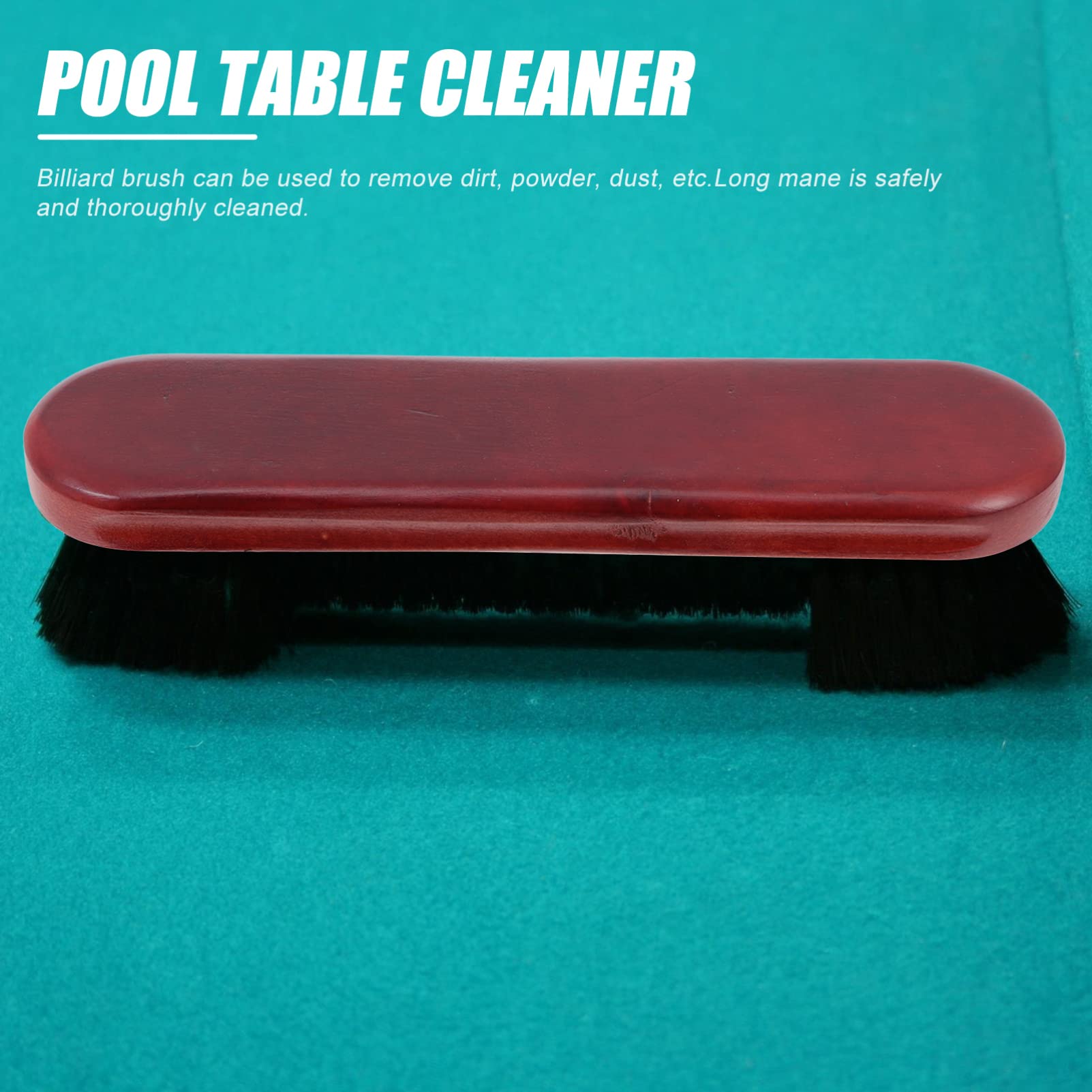 LIOOBO 2-Pack Billiard Table Broom - Wooden Handle Pool Table Sweeper & Cleaner Brush for Dust and Debris Removal - Perfect for Home Game Rooms, Bars, and Billiard Halls