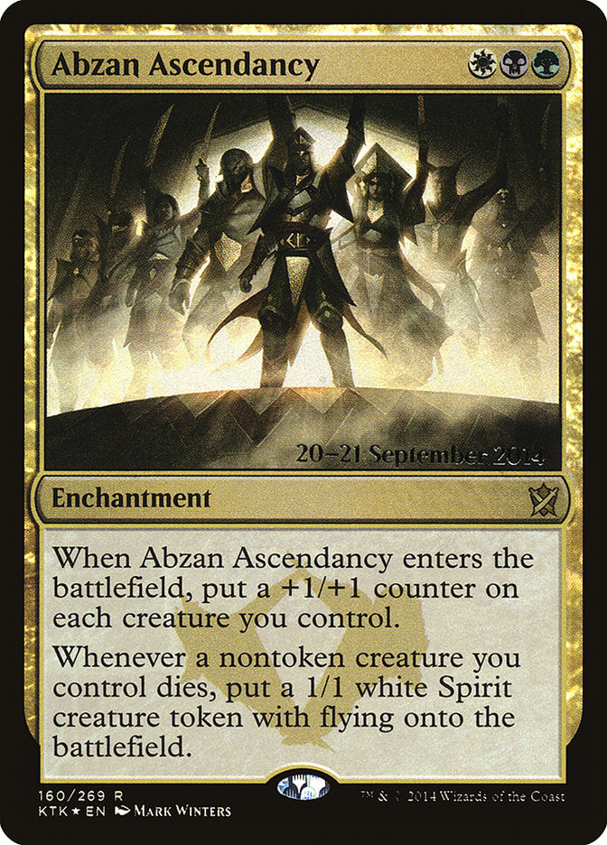Abzan Ascendancy - Khans of Tarkir Prerelease Promo Magic: The Gathering Card - Perfect for MTG Commander & Standard Decks