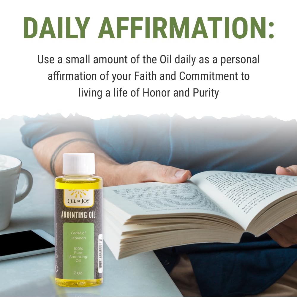 Lebanon Cedar Anointing Oil 2oz - Holy Christian Anointing Oil for Divine Strength & Protection - Oil of Joy - Perfect for Prayer, Worship & Spiritual Healing Ceremonies
