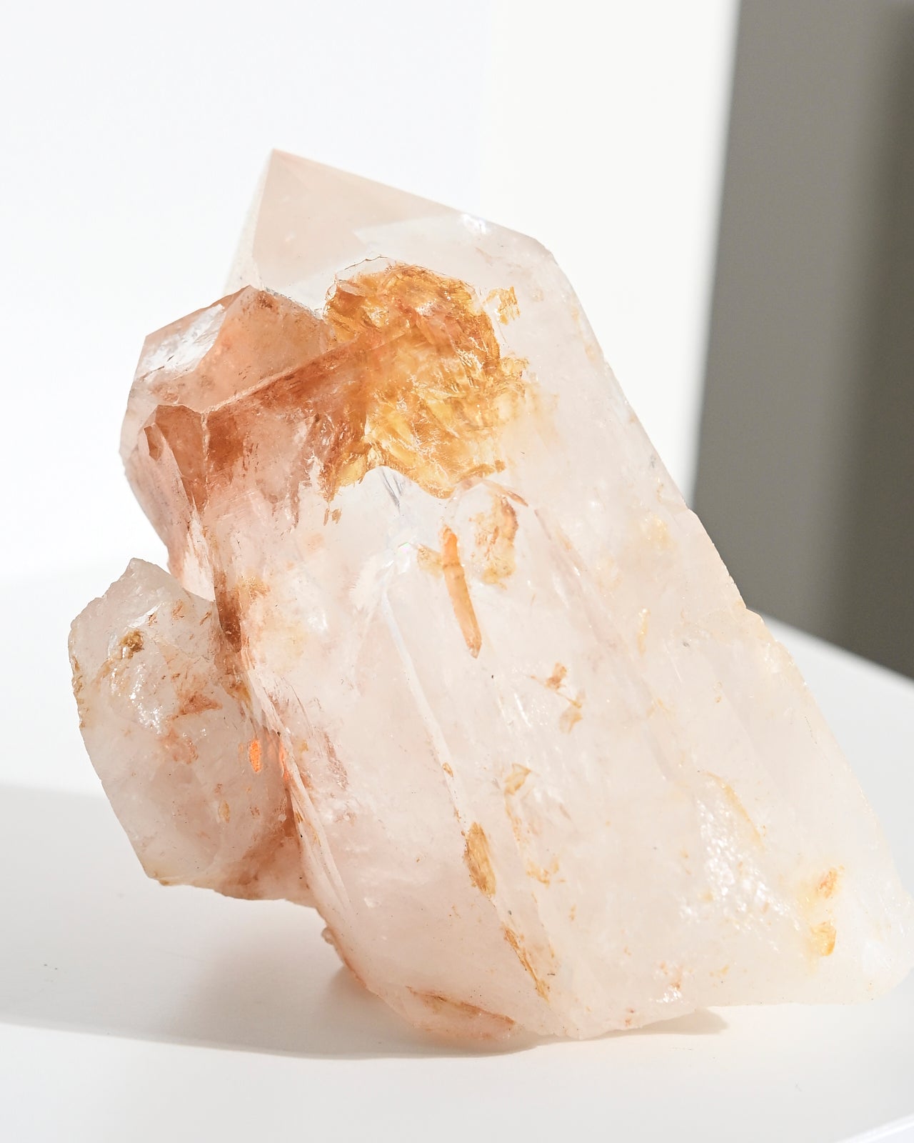 Natural Quartz Crystal Cluster with Hematite - 2lbs Raw Stone for Home Decor, Meditation & Healing | Perfect for Reiki, Feng Shui & Spiritual Gifts
