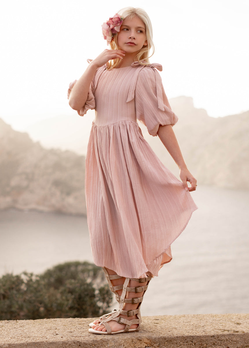Maylie Women's Flowy Desert Shell Dress - Elegant Boho Maxi Dress for Beach, Vacation & Summer Outfits