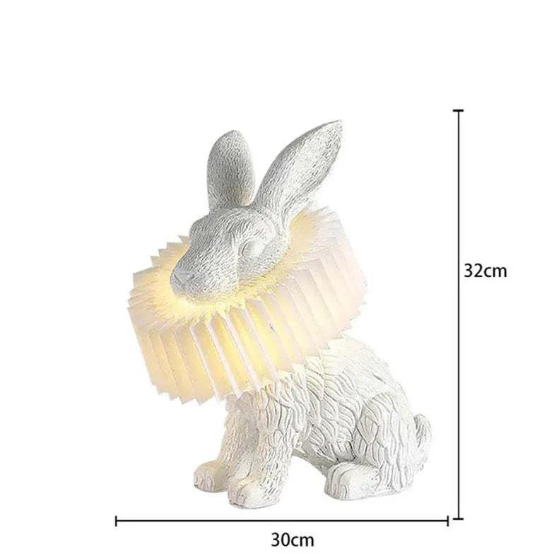 White Rabbit Design Table Lamp - Modern LED Night Light for Bedroom, Nursery & Living Room - Perfect for Reading & Decor