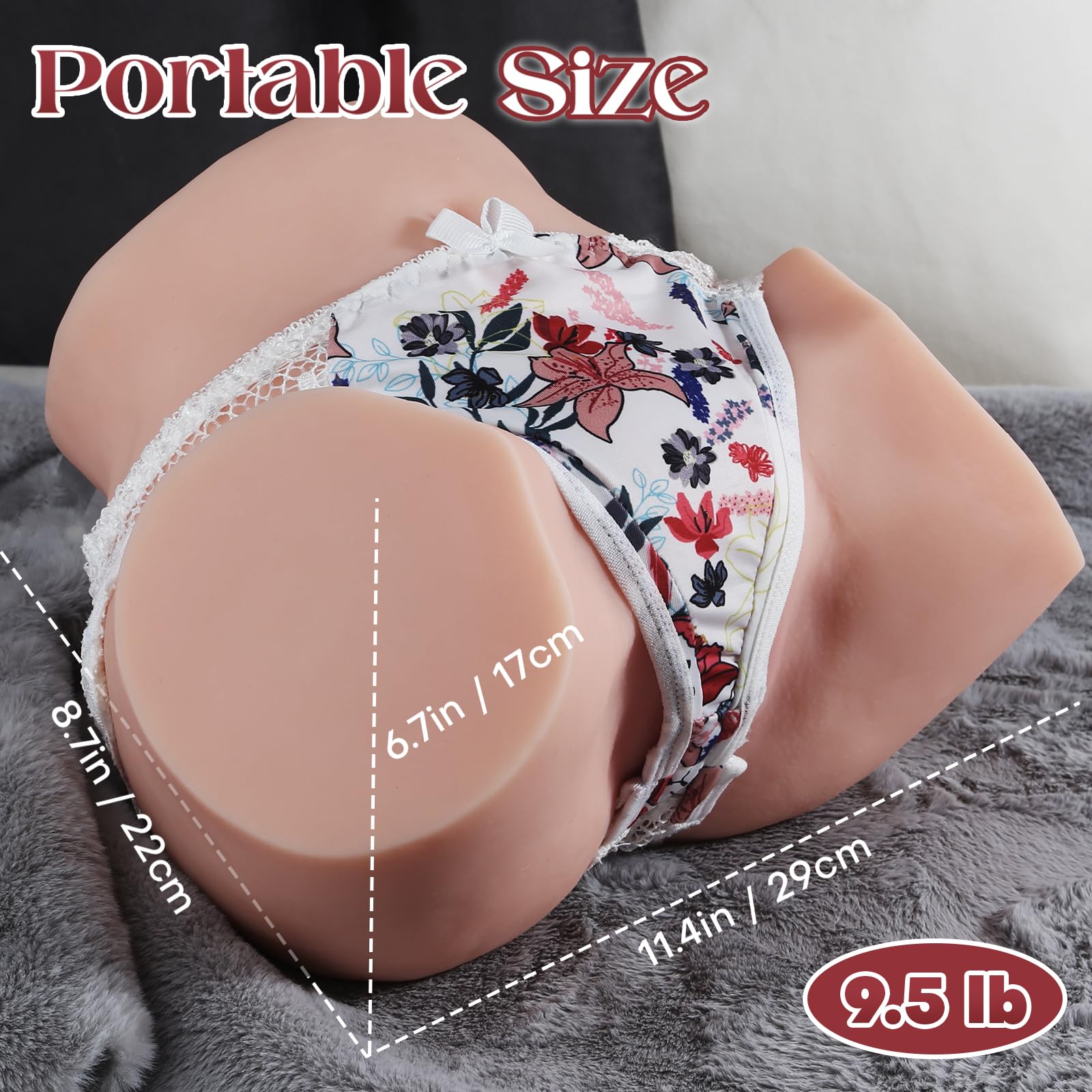 Realistic 3D Vagina & Ass Male Masturbator - 10 Vibration Modes & 4 Suction Functions with Dual Powerful Motors - 9.5LB Lifelike Sex Doll for Men - Perfect for Solo Play, Discreet Home Use & Enhanced Pleasure Experience
