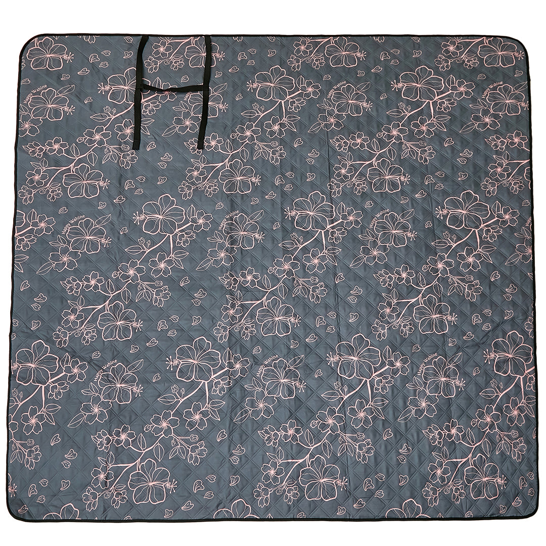 Premium Waterproof Beach Mat - Soft & Sand-Free Sakura Grey Design for Picnics, Camping, and Outdoor Relaxation