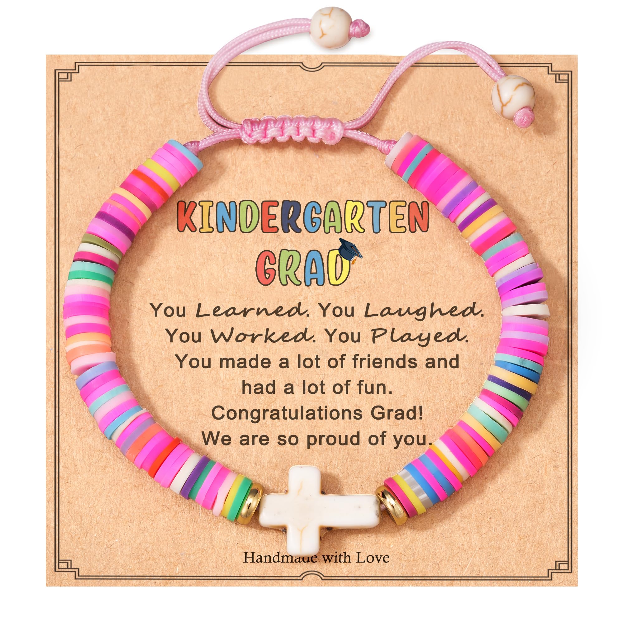 Shonyin 2025 Kindergarten & Preschool Graduation Bracelet - Cute Pre-K Gifts for Girls - Perfect for Graduation Ceremony, Party Favors & Keepsake Memories