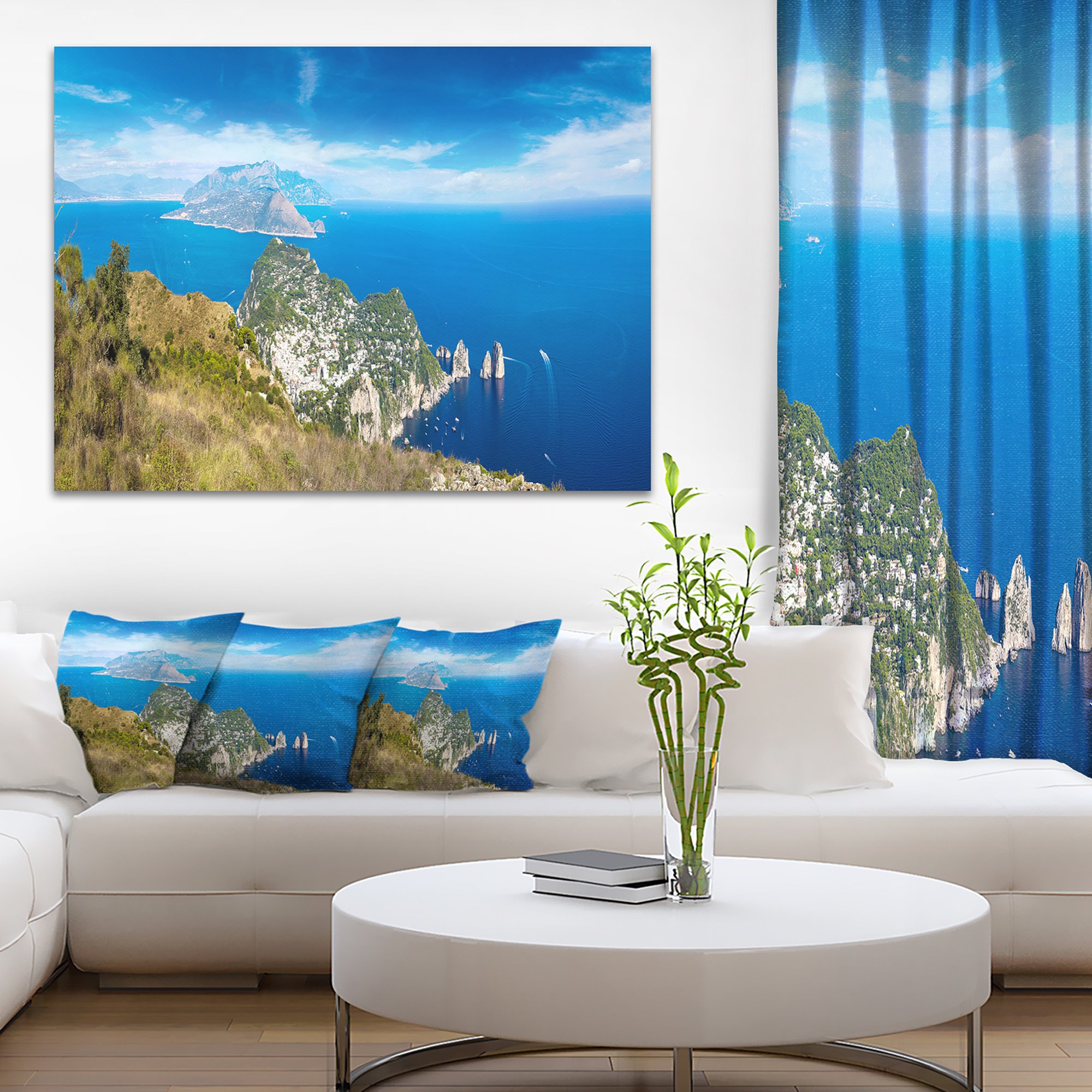 Capri Island Italy Wall Art - Stunning Photography Canvas Print for Living Room, Bedroom & Office Decor