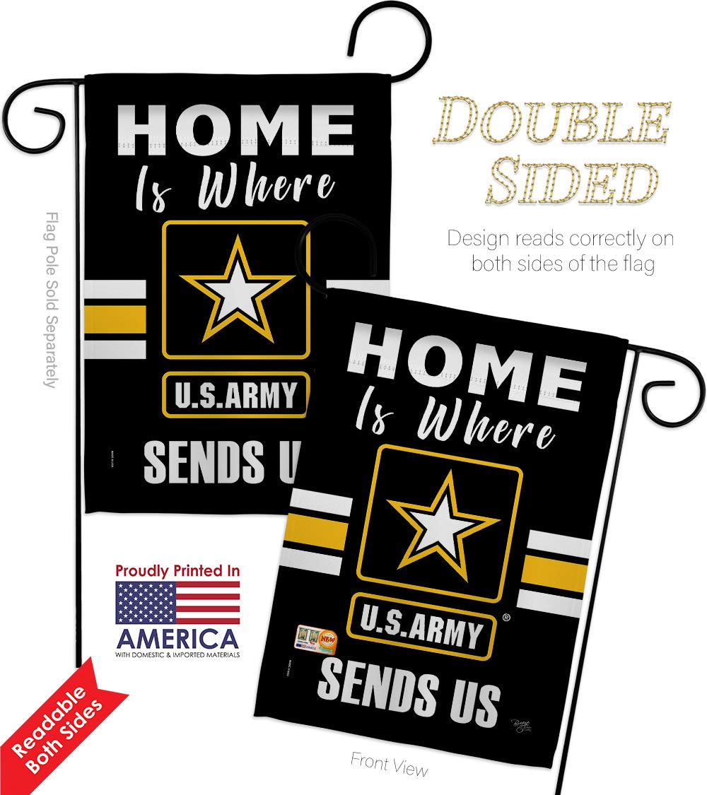 US Army Garden House Flags Kit - Double-Sided 28x40 Inch American Military Veteran Yard Banner - Armed Forces Rangers Official Decorative Gift Made in USA - Perfect for Patriotic Home Decor, Backyard Display & Military Appreciation Events