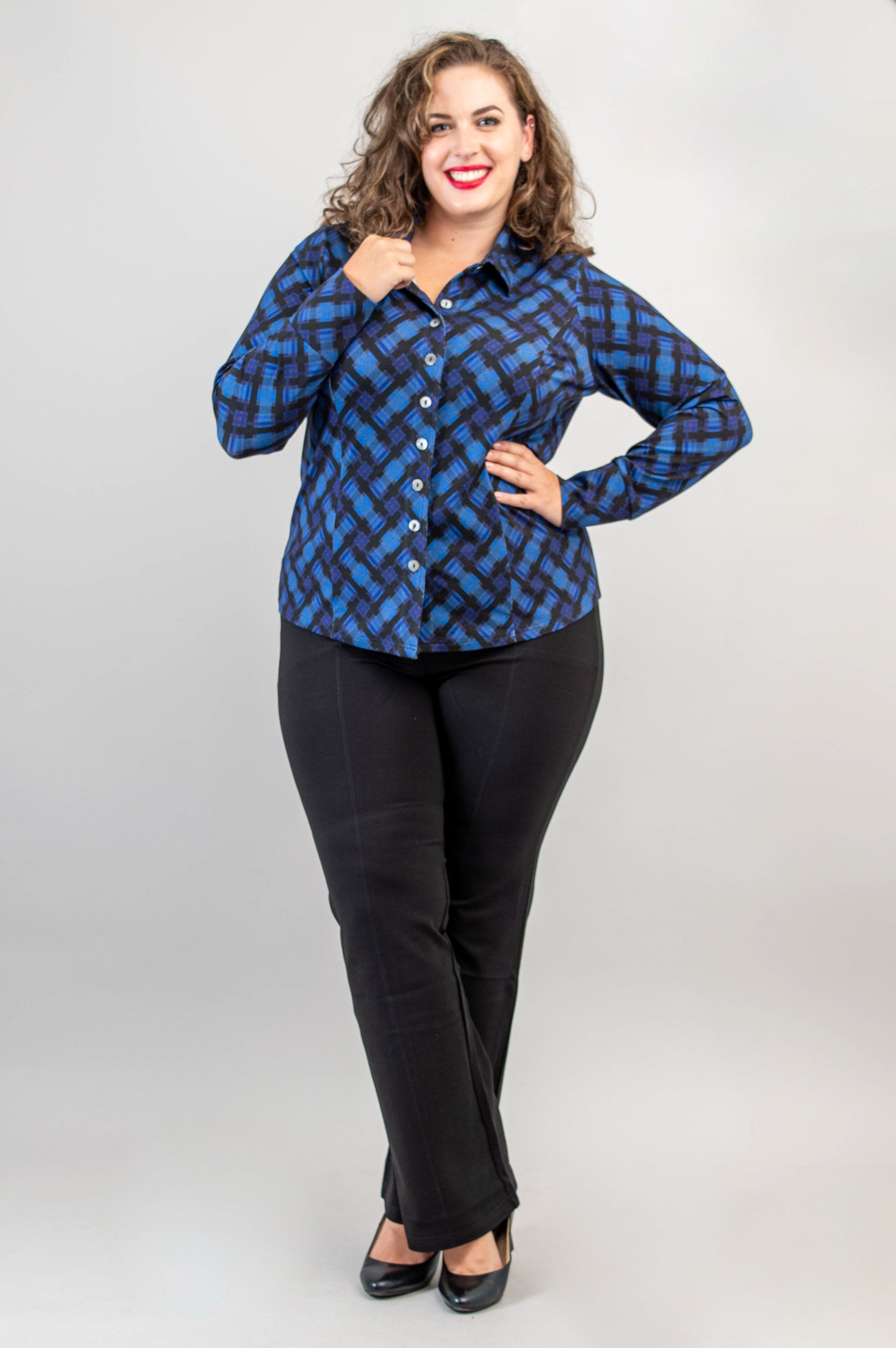 Harley Long Sleeve Top - Soft Bamboo Fabric with Scottish Isles Print | Women's Casual Shirt for Everyday Wear & Outdoor Activities