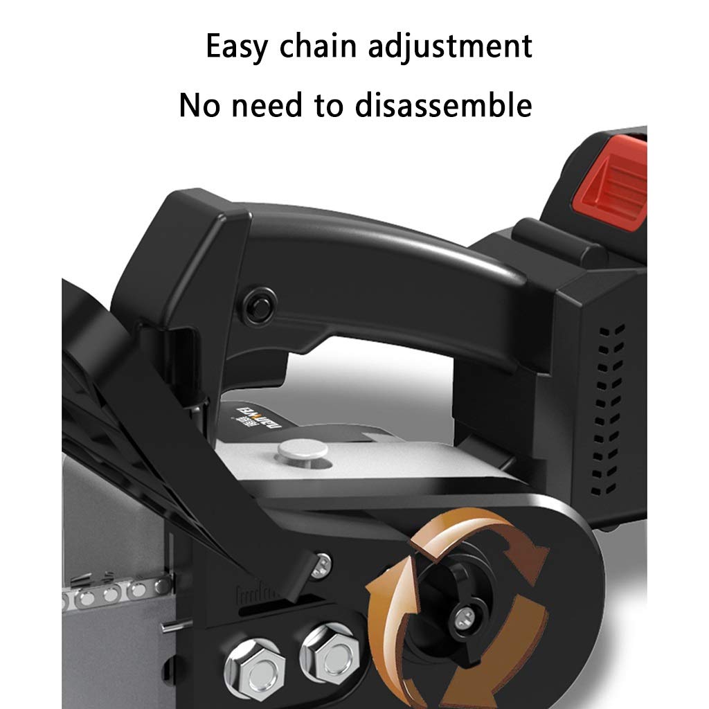 Electric Mini Battery Chainsaw - Portable One-Hand Pruning Shears with Safety Shield, Cordless Garden Saw for Tree Branch Cutting & Wood Trimming (Includes 2 Batteries) | Perfect for Yard Work, Landscaping, DIY Projects & Home Gardening
