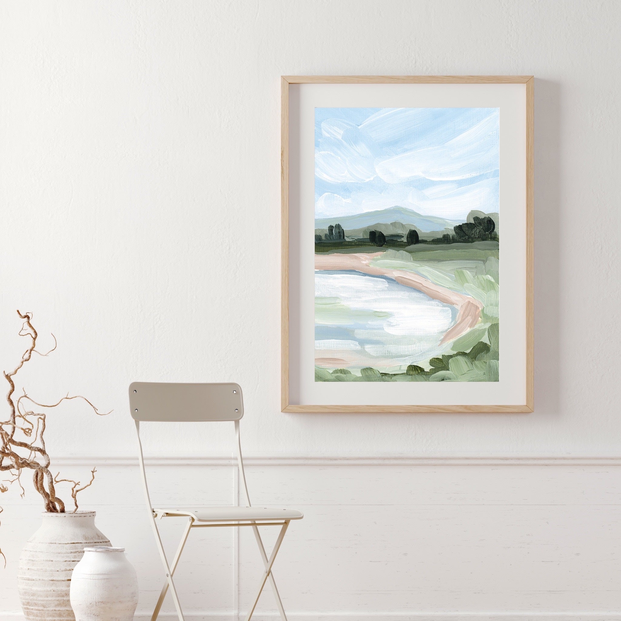 Catamount Reservoir Landscape Art Print - Stunning Nature Wall Decor for Living Room, Bedroom & Office