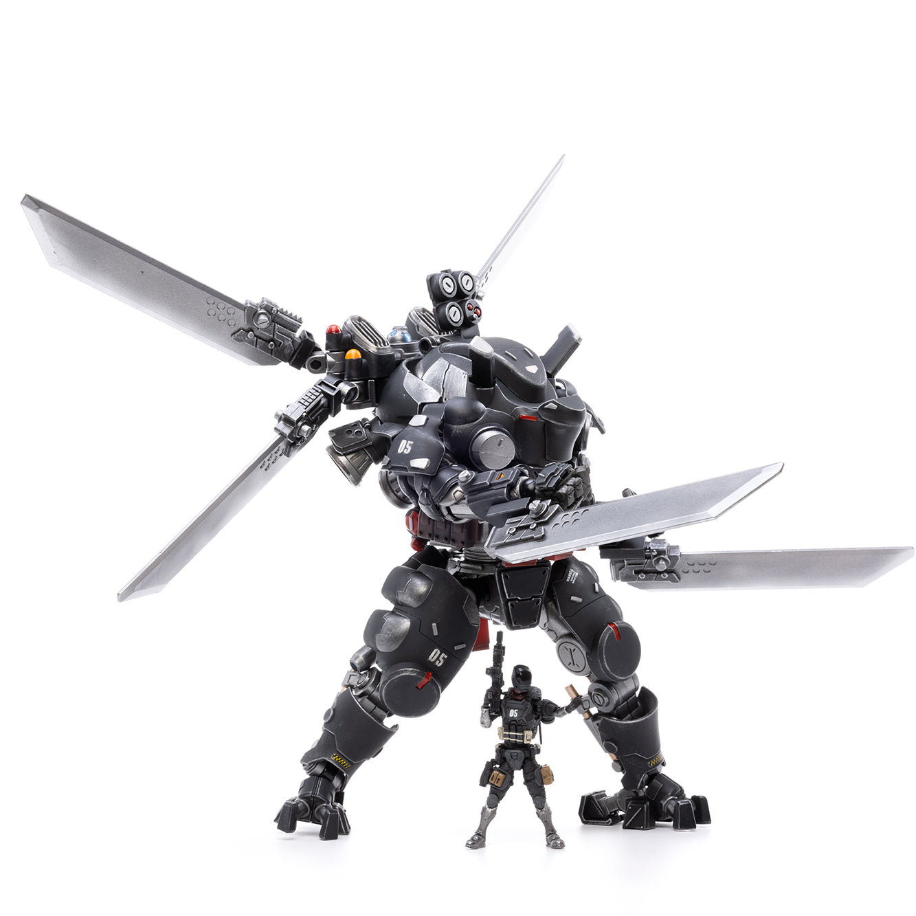 Iron Wrecker 05 Orbital Combat Mecha - Night Attack Type Robot Action Figure | Collectible Sci-Fi Model for Display & Battle Scenes | Perfect for Gifts & Anime Enthusiasts