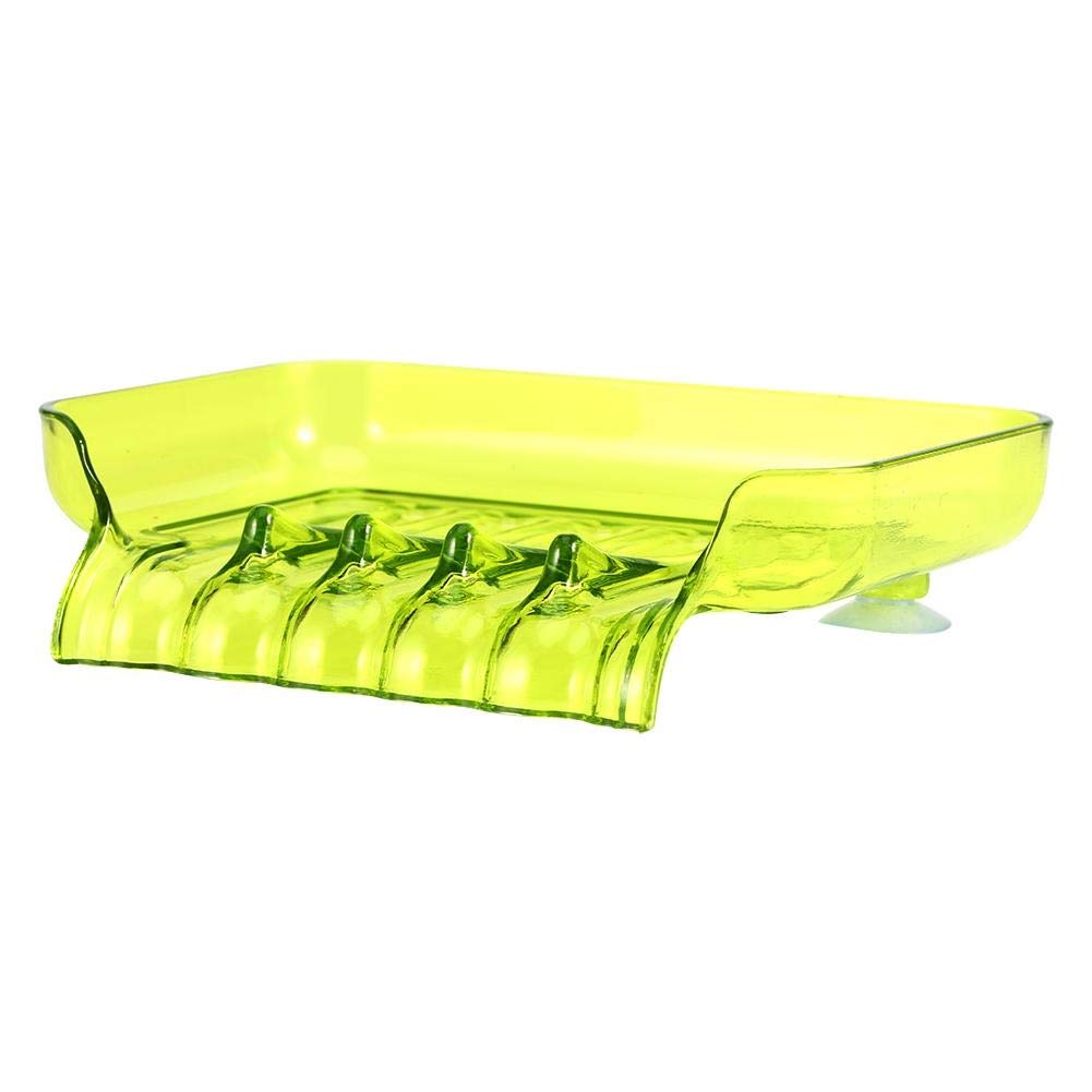 Premium Shower Soap Box with Strong Suction - Bathroom Soap Dish Holder for Shower Storage - Green Soap Tray Case Container - Perfect for Bathroom Organization & Spa-Like Shower Experience