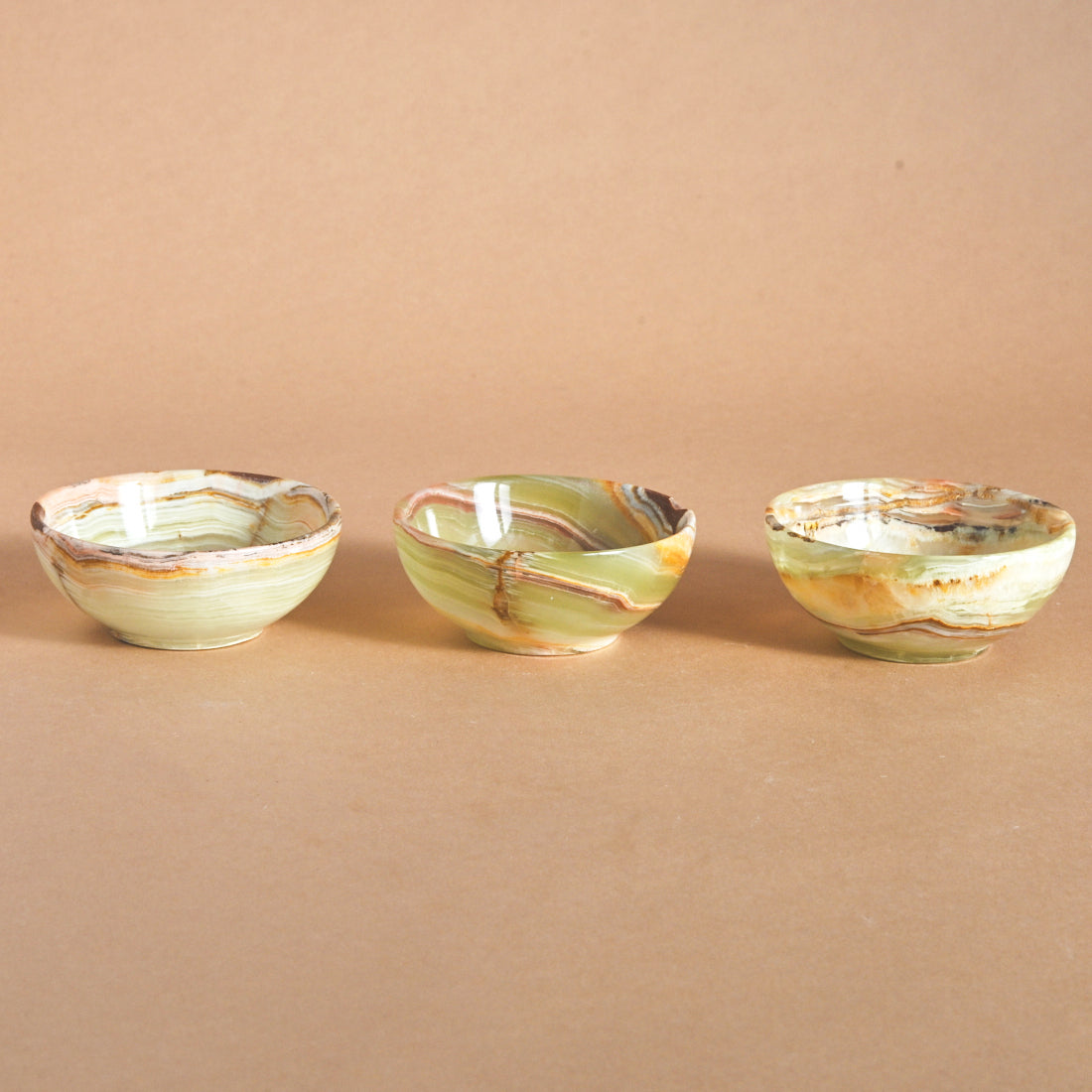 Premium Green Onyx Bowl - Handcrafted Stone Serving Bowl for Salads, Fruits & Desserts - Elegant Home Decor & Gift Idea for Housewarming, Wedding & Special Occasions