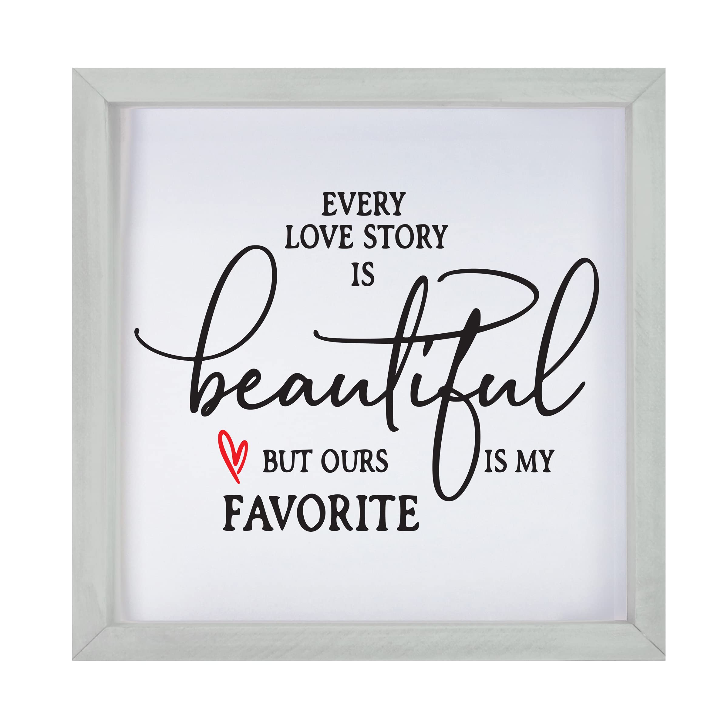 LifeSong Milestones Custom Inspirational Wooden Wall Art - 7x7 Framed Shadow Box with Modern Quotes - Perfect for Home Decor, Office Gift & Nursery Wall Hanging (Gray)