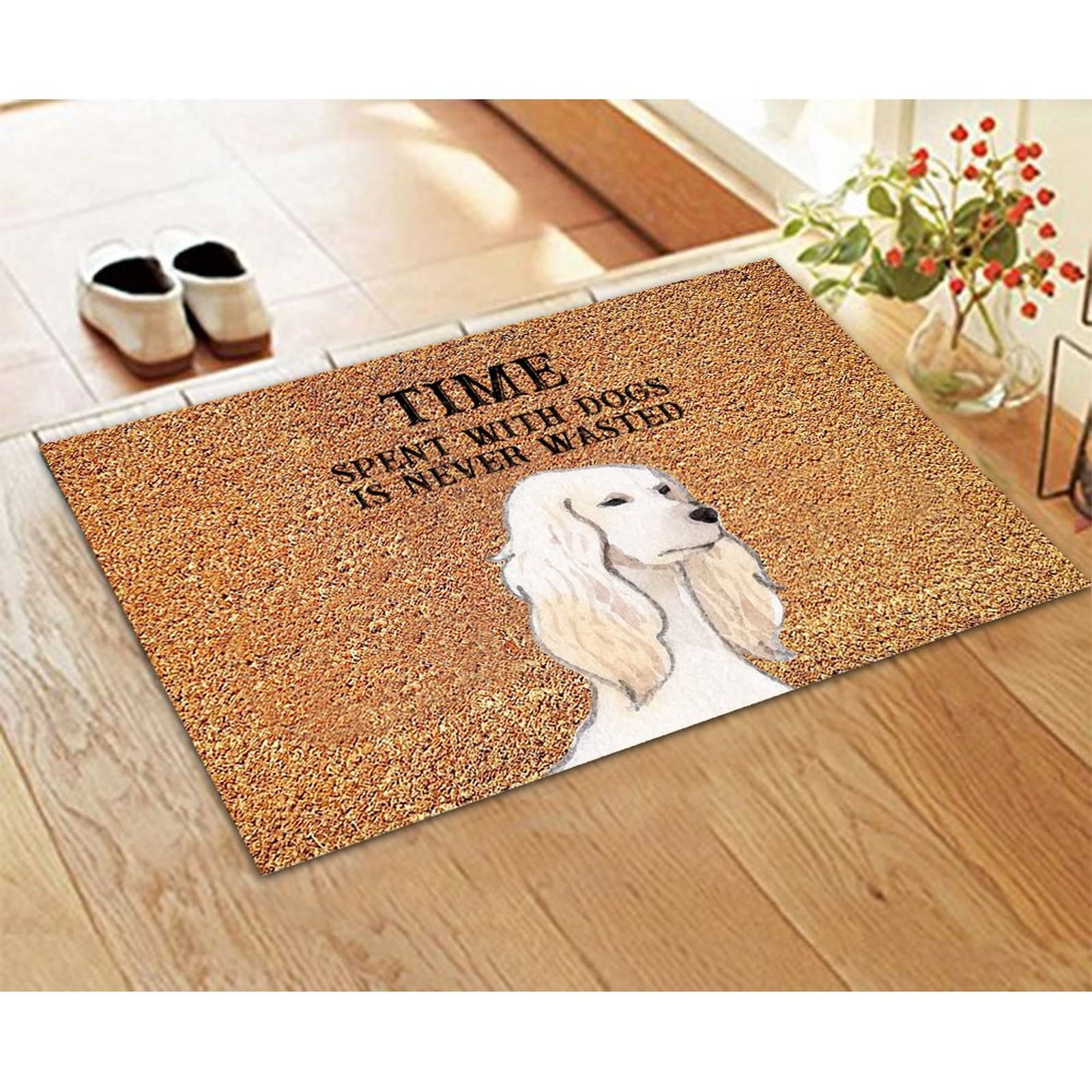 Natural Coconut Coir Mat - Personalized Dog Mom Gift for Women, Pet Lover Floor Mat with Recessed Design for Entrances, Durable & Easy to Clean - Perfect for Home, Office, or Kennel Use