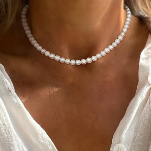 M:pearl choker necklace