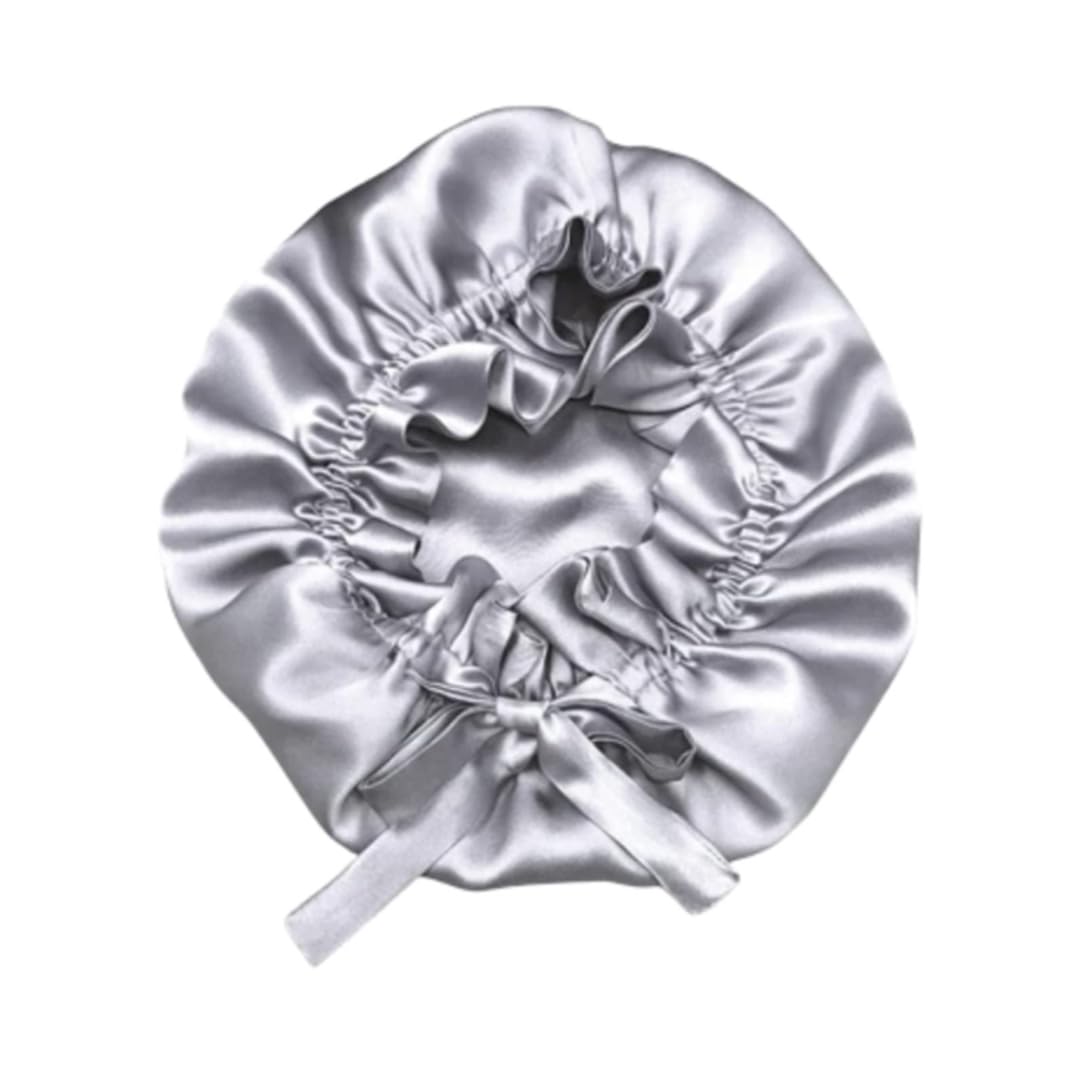 Premium Satin Hair Bonnet with Adjustable Ribbon Tie - Soft & Lightweight for Hydration & Protection | Silk Sleeping Cap for Curly, Natural & Protective Hairstyles | Perfect for Nighttime Hair Care & Travel | Created by Savio John Pereira