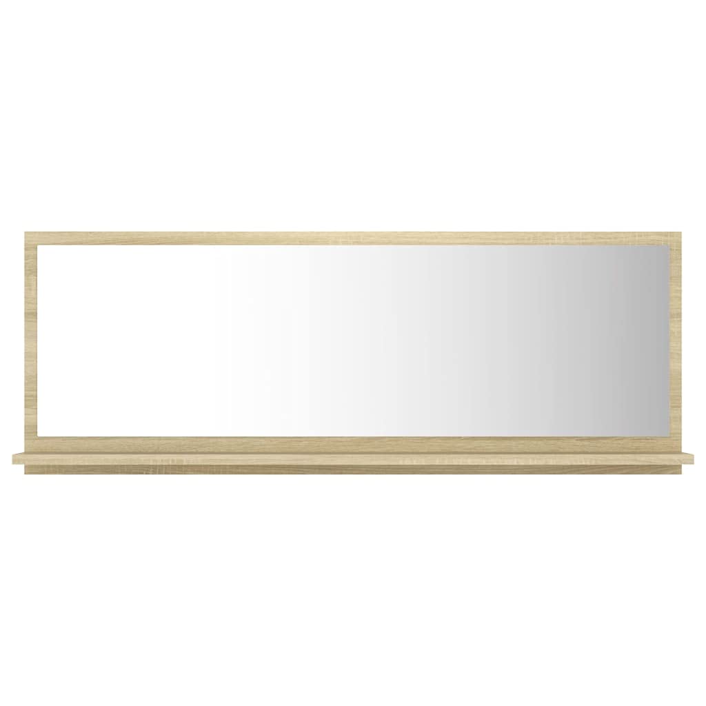 Modern Bathroom Vanity Set with Mirror - Sonoma Oak 39.4