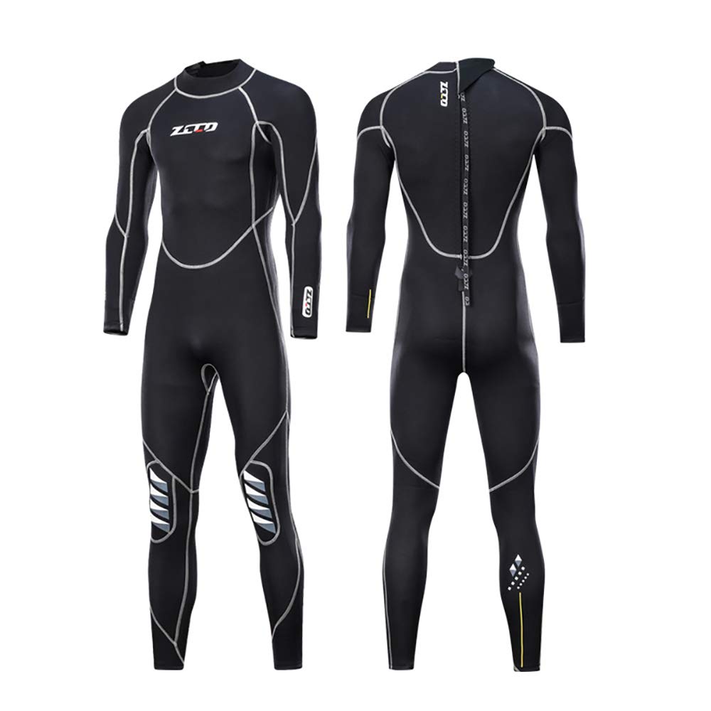 3mm Neoprene Wetsuit for Men & Youth - Full Body Diving Suit with Long Sleeves & Back Zip - Ideal for Scuba Diving, Surfing, Swimming & Water Sports - Perfect for Cold Water Adventures & Marine Activities