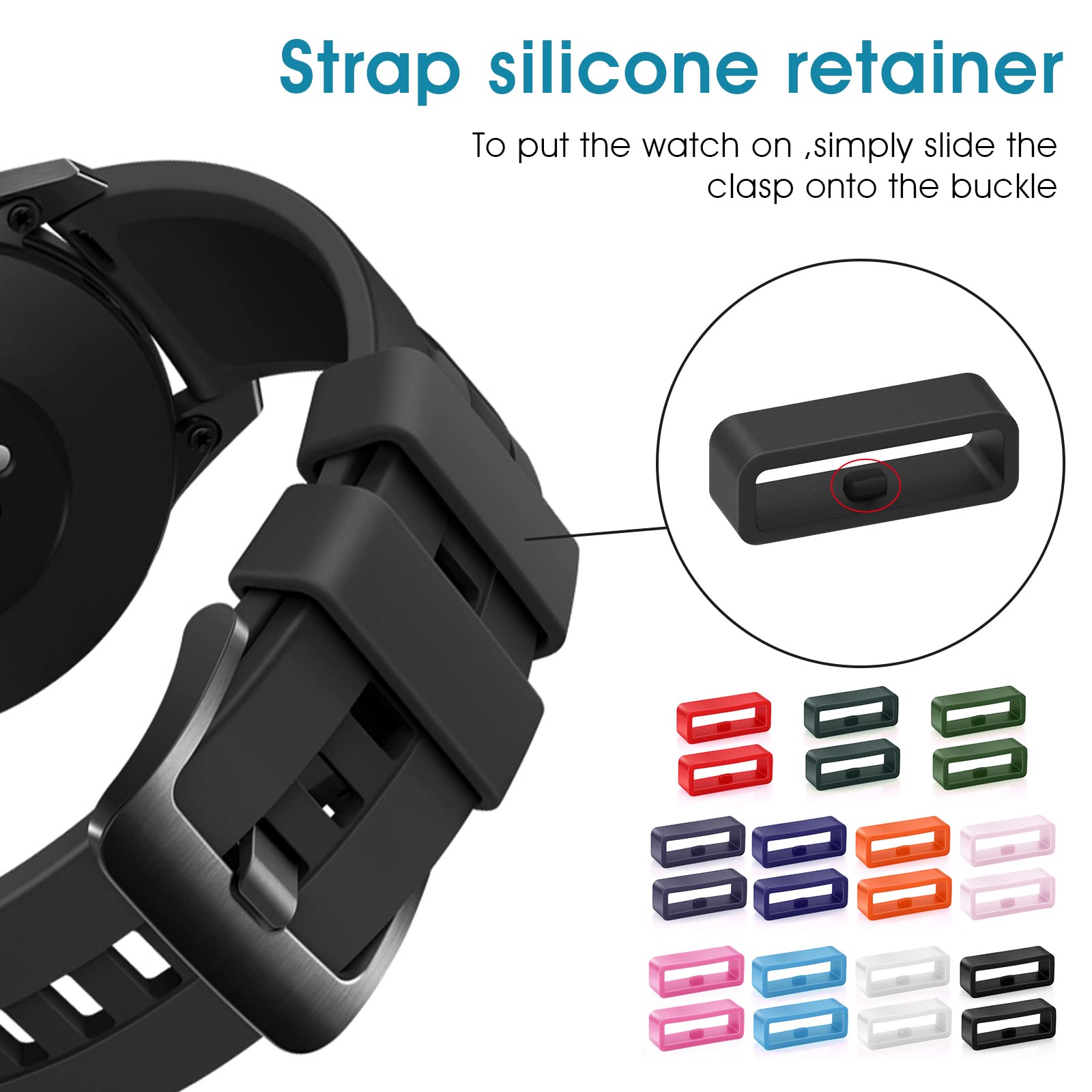 Cobee Silicone Watch Band Holder - Replacement Strap Keeper for Smartwatches & Fitness Trackers - Secure Your Sports Watch During Workouts, Running & Outdoor Activities
