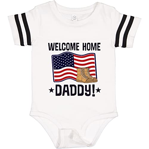 Military Daddy Welcome Home Baby Bodysuit | Cute Patriotic Infant Onesie | Perfect for Homecoming, Military Reunions & Family Photos
