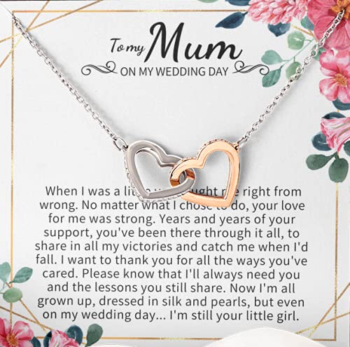 Elegant Mother of the Bride Necklace - Heartfelt Jewelry Gift from Daughter or Bride - Perfect for Weddings, Rehearsal Dinners & Special Occasions