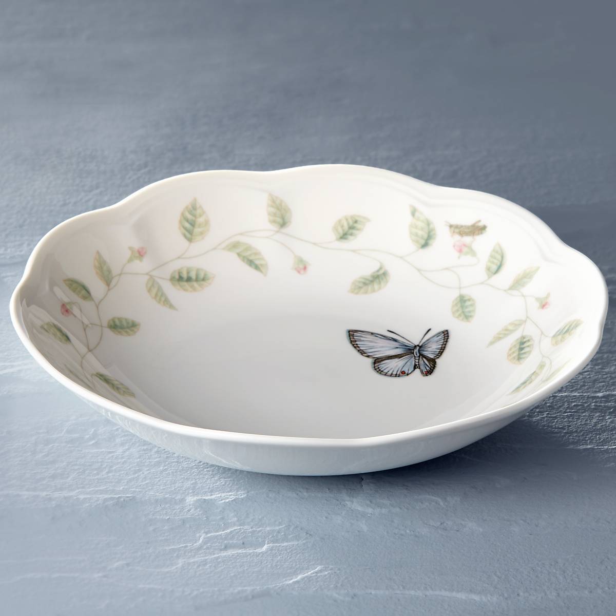 Butterfly Meadow 4-Piece Dinner Plate Set - Elegant Floral Tableware for Home Dining, Parties & Special Occasions