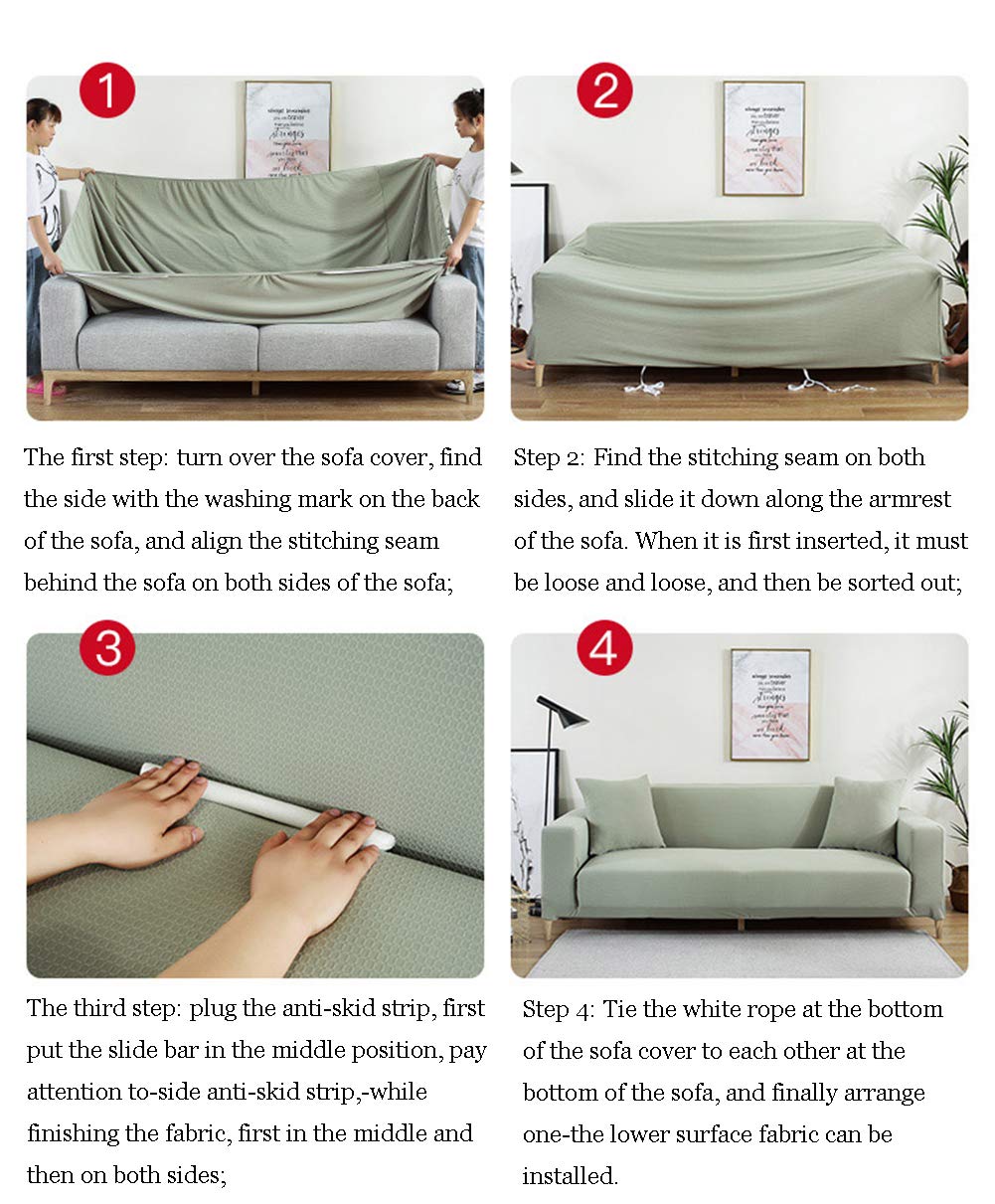 Elastic Waterproof Sofa Slipcover - Stretchable Universal Fit Couch Cover, Washable Furniture Protector for Living Room, Bedroom & Office Use