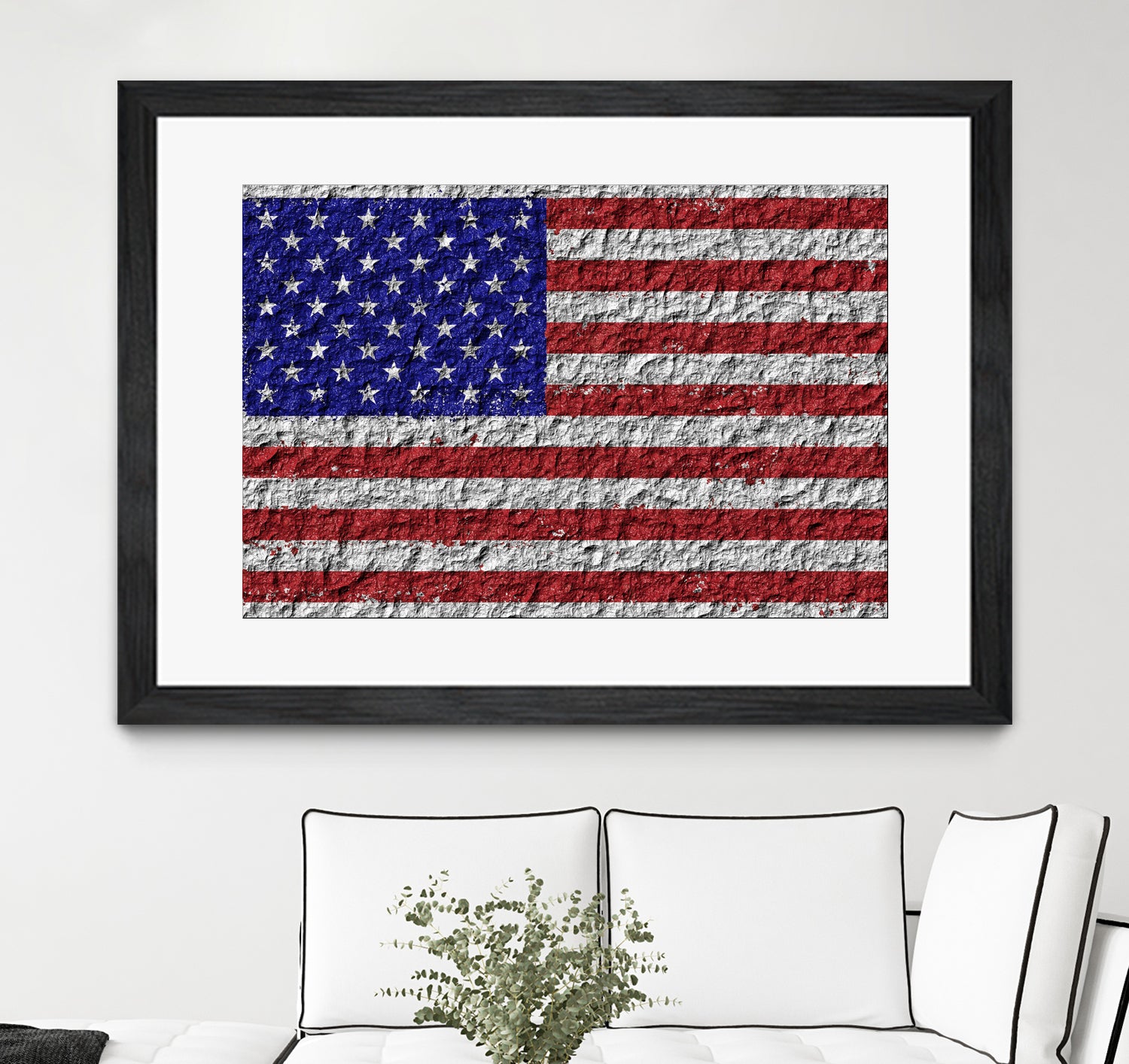 American Flag Stone Decor - Patriotic Home & Garden Accent for Outdoor & Indoor Display