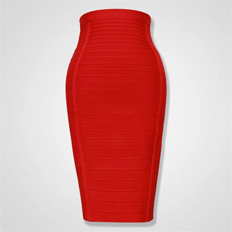 Stylish Black Red Blue Orange Zipper Bodycon Rayon Bandage Skirt for Women | Sexy Pencil Skirt for Day, Night, Party & Club Outfits | Perfect for Date Nights, Clubbing & Special Occasions