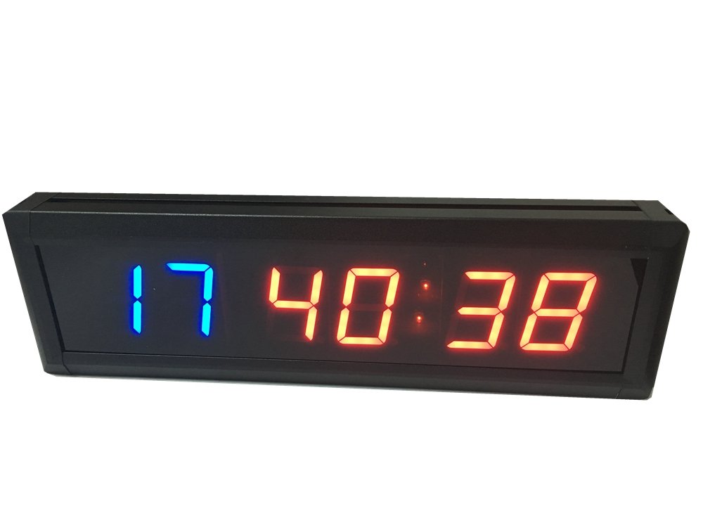 AZOOU Digital LED Wall Clock with Remote Control - Gym Timer, Boxing Stopwatch, Tabata Workout Clock for Fitness Training | Perfect for Home Gym, Boxing Studio & CrossFit Workouts