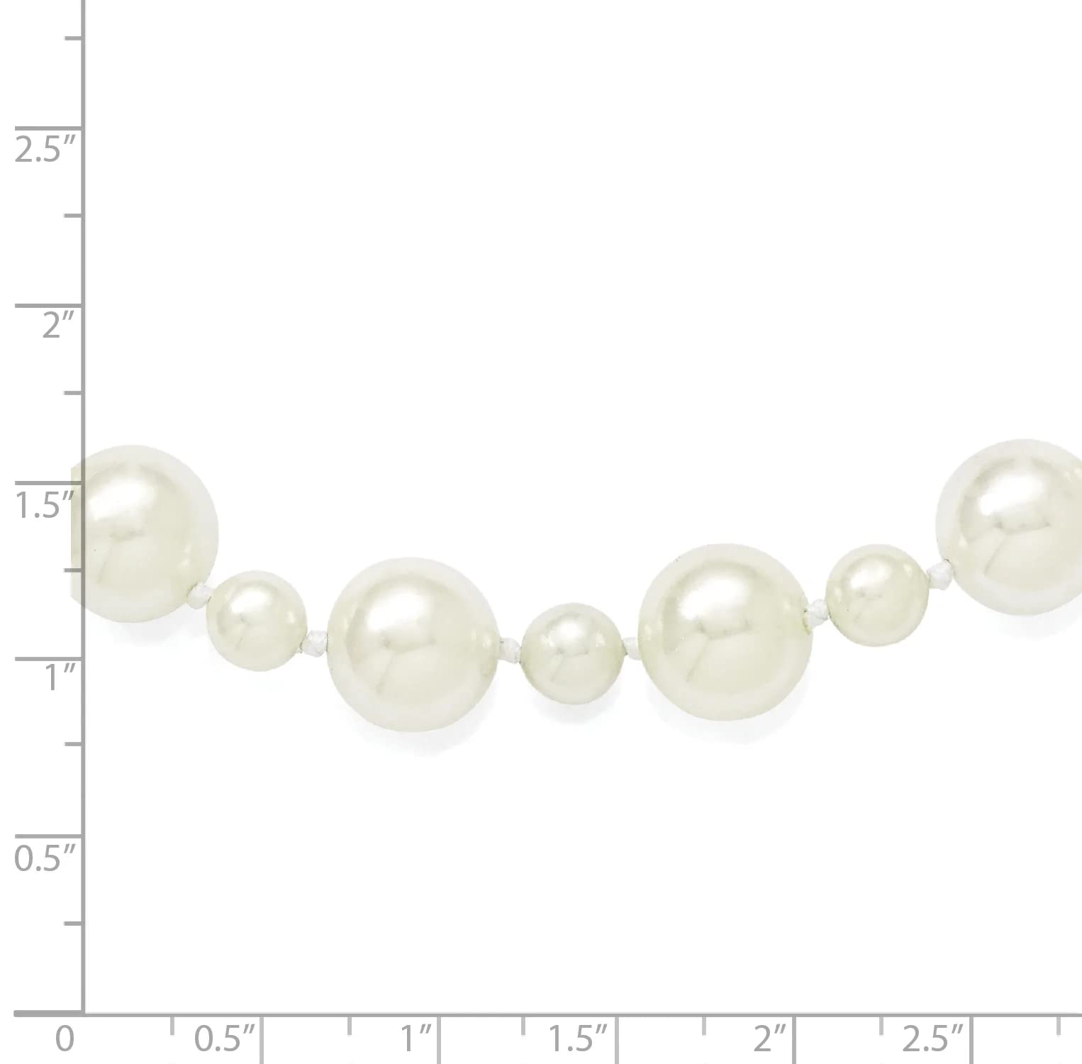 Majestik 7mm & 12mm White Faux Pearl Hand-Knotted Slip-On Necklace - Elegant Bridal Jewelry & Evening Party Accessories