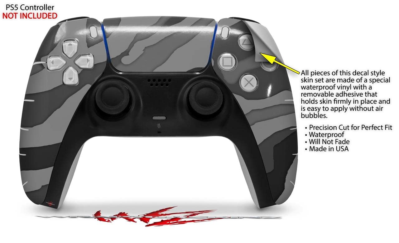 PS5 DualSense Controller Skin Wrap - Camouflage Gray for Gaming Protection