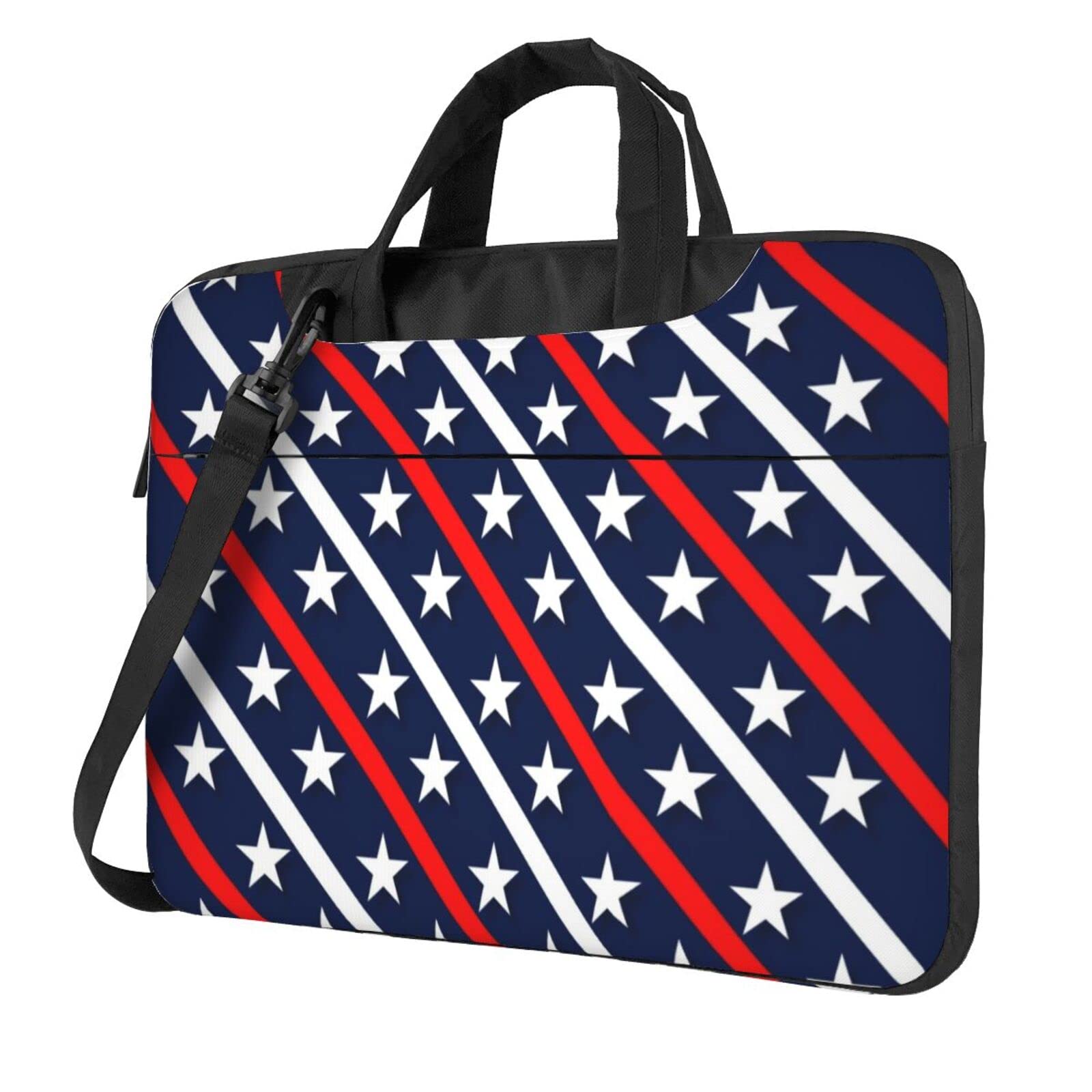 Patriotic Stars Laptop Bag - Durable Shoulder Case for 13-15 Inch Notebook Computers - Stylish Laptop Handle Bag for Women & Men - Perfect for Work, School, and Travel