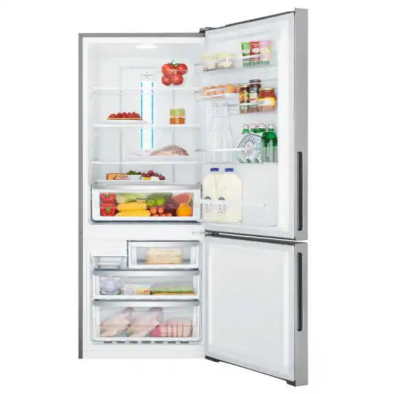 Westinghouse 425L Bottom Freezer Refrigerator WBE4302AC in Silver - Energy Efficient Large Capacity Fridge for Home, Kitchen & Office Use