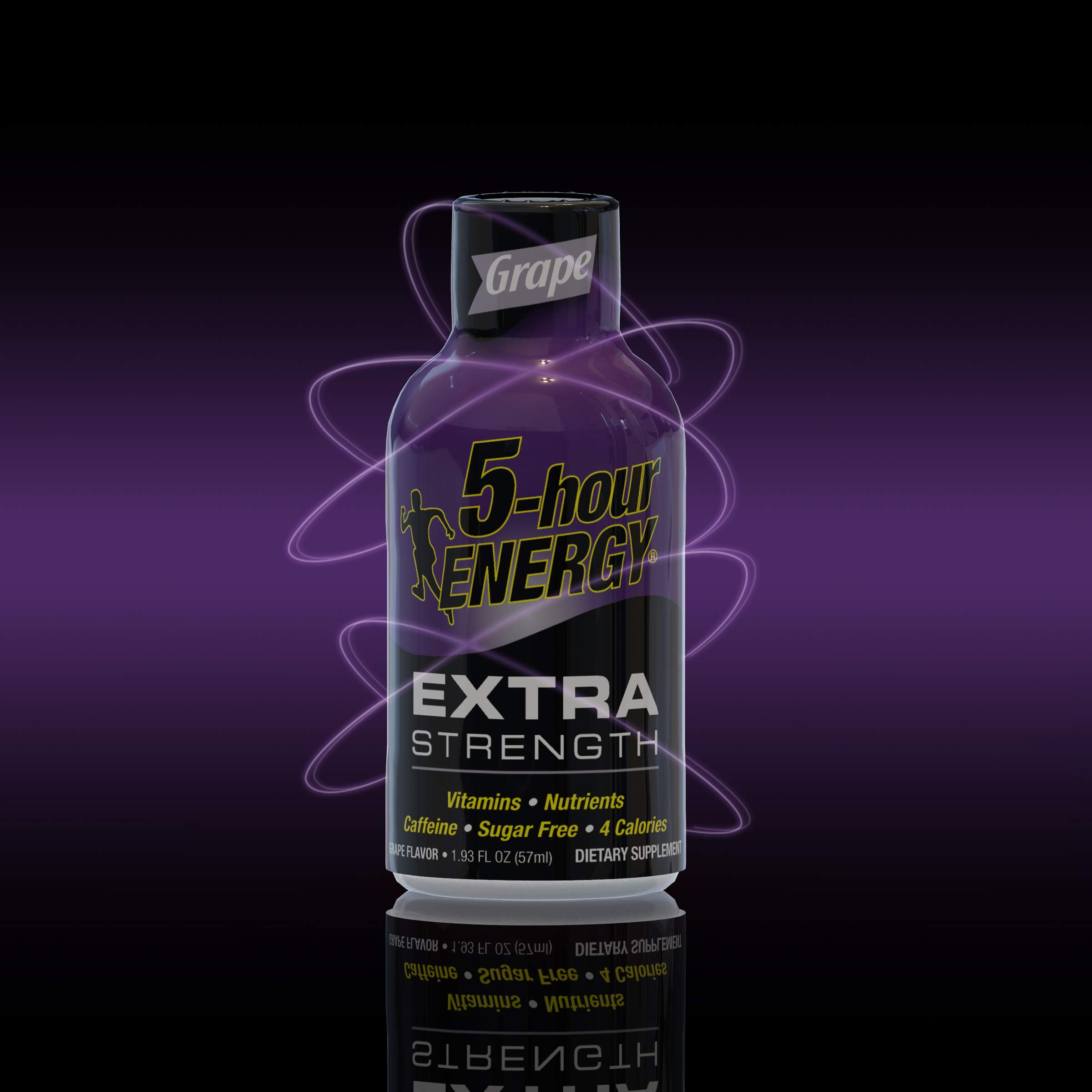 5 Hour Energy Shot Extra Strength Grape - 96 Pack of 2oz Bottles for Workout, Study & Long Drives | Caffeine & Vitamin Boost | Energy Drink Supplement