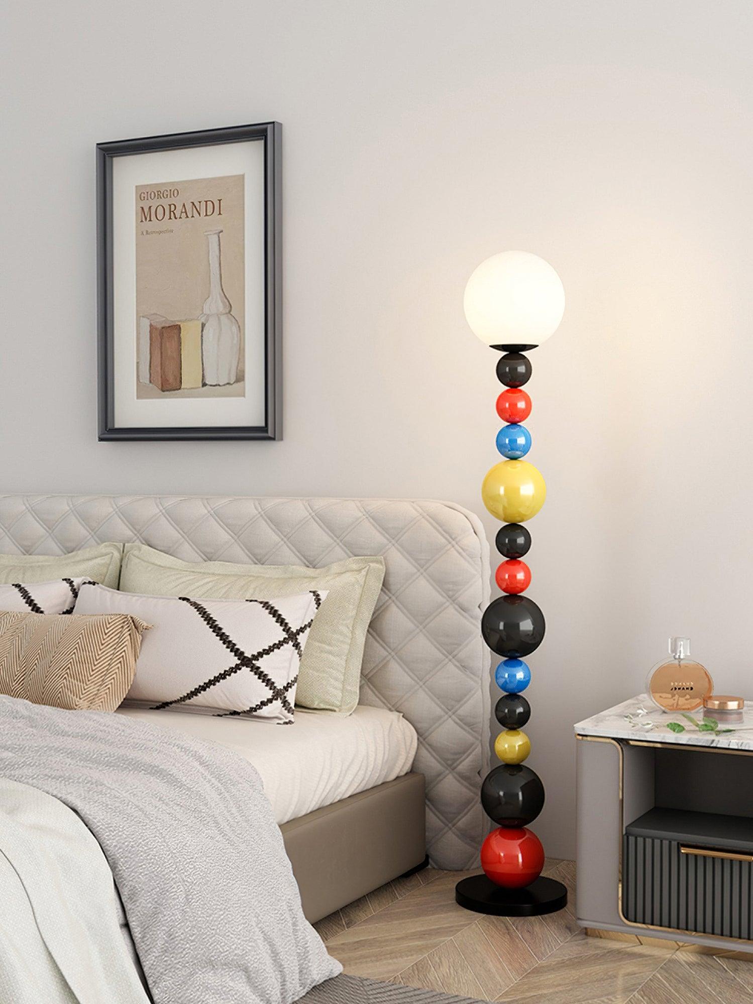 Vibrant Round Ball LED Floor Lamp - Modern Home Decor Lighting for Living Room, Bedroom & Office - Perfect for Ambient & Accent Lighting