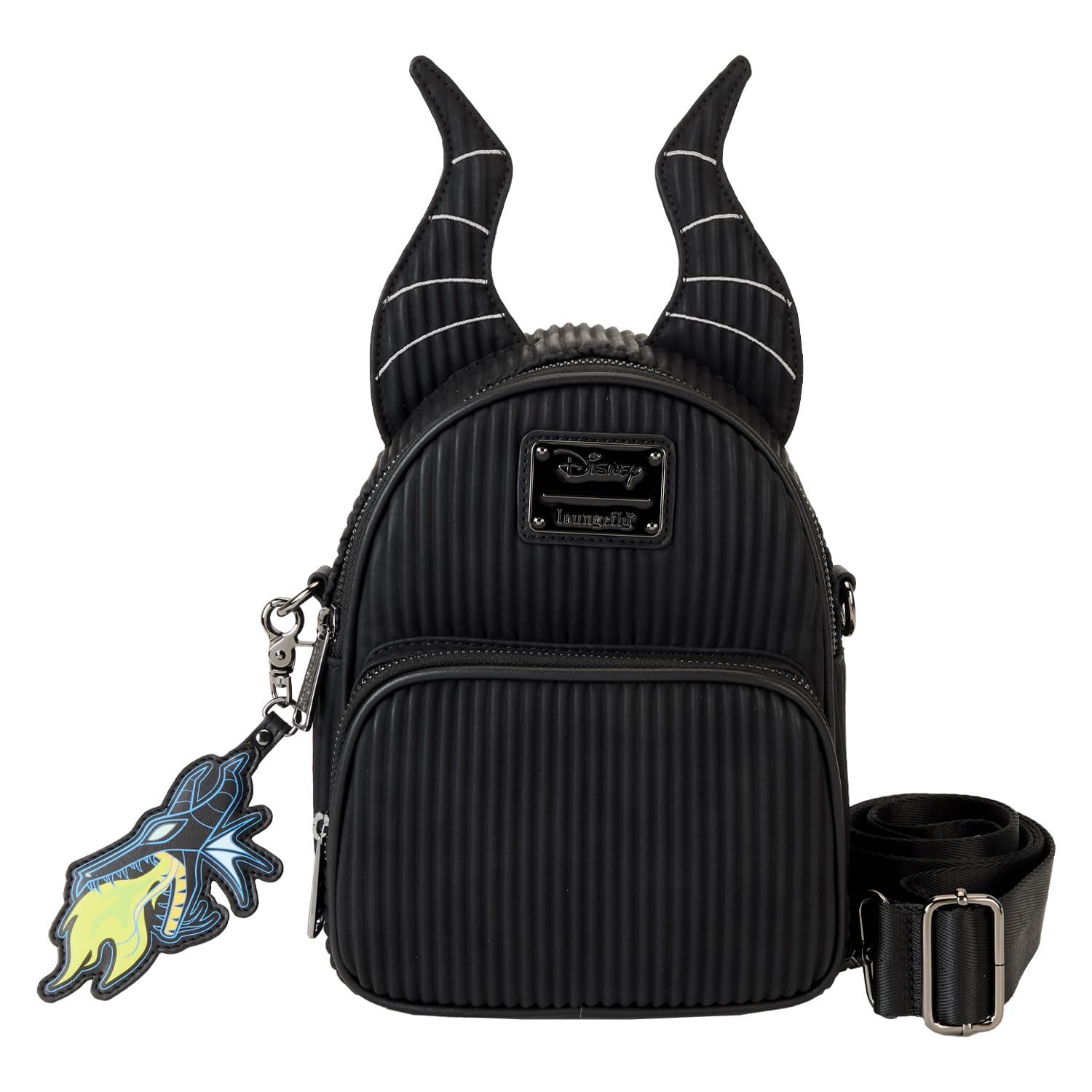 Loungefly Disney Villains Maleficent Convertible Mini Backpack for Women | Official Disney Merchandise | Perfect for Cosplay, Theme Parks & Collectors