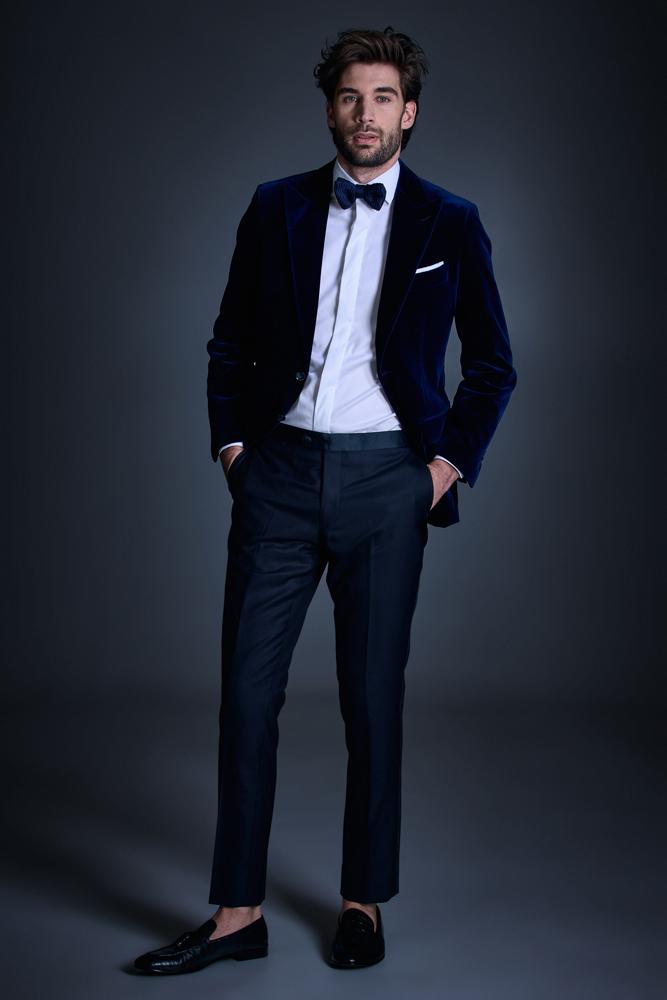 Kingsley Men's Tuxedo Dress Pants in Darkest Navy - 5905 | Formal Evening Wear for Weddings, Prom & Business Events