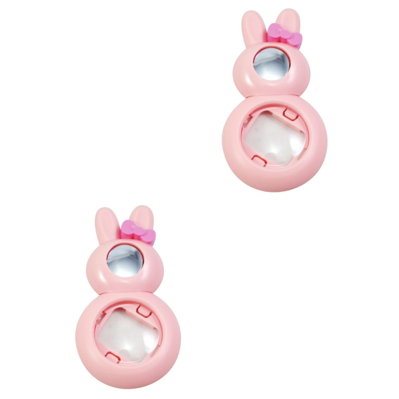 HOMSFOU 2-Pack Rabbit Design Selfie Mirror Lens for Instax Mini 7/8 Camera - Pink Stylish Portrait Accessory for Travel, Parties & Social Media Photography