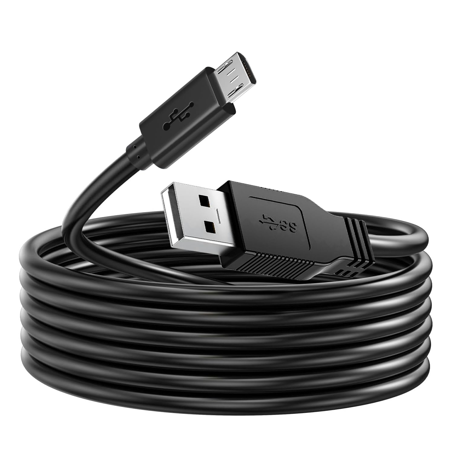 PS4 Controller Charger, Fast Charging Cable for Sony Playstation Wireless Controller, PS4 Pro, PS4 Slim, Xbox One, Dual Shock 4, Fire HD, Camera, TV Stick - 3m Black - Perfect for Gaming, Streaming & Device Charging